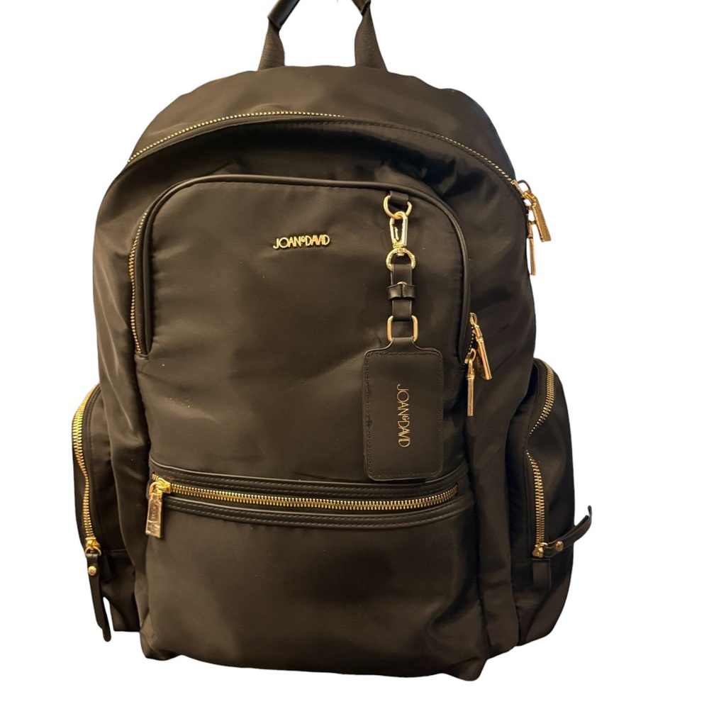 Joan & David 18"‎ Twill Nylon Travel Workbook Backpack Lightweight NWT Black